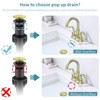 MAYEERTY Bathroom Faucet 2 Handle Brushed Gold with 360 Degree Rotating Spout Pop Up Drain Supply Hoses - 3 of 4