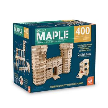 MindWare Keva Maple 400 Solid-Wood Plank Set - Building Blocks - 400 Blocks