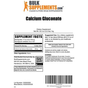 BulkSupplements Calcium Gluconate Powder - 1 of 4