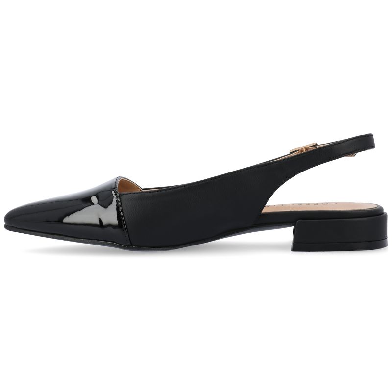 Journee Collection Womens Bertie Sling Back Two Tone Pointed Toe Flats, 2 of 10