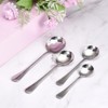 Unique Bargains Stainless Steel Dinner Tea Soup Round Spoons 6 Pcs Silver - 4 of 4