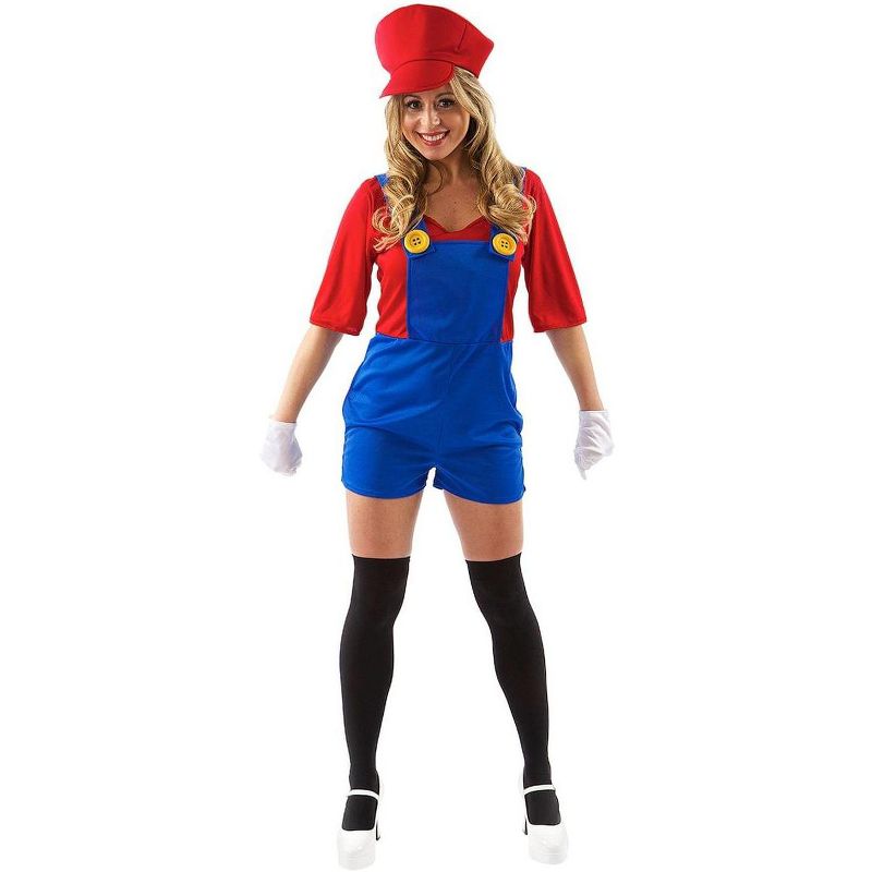 Orion Costumes Female Super Plumber/ Mario Adult Costume, 1 of 2