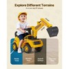 Excavator Ride-On Push Car with Realistic Sounds, Helmet & Music - 4 of 4