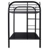 Ridstar 78.15 in. W Heavy-Duty Metal Bunk Bed with 2 Ladders & Full-Length Guardrails-Black - 4 of 4