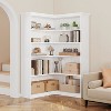 72.8" Farmhouse Corner Bookshelf, 5-Tier L-Shaped Bookcase with Storage - Tall Display Shelf for Living Room, Office, Bedroom - 3 of 4