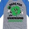Boys' - Instant Message - St. Patrick's Day Here For The Shenanigans Raglan Graphic T-Shirt - 2 of 4