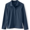 Lands' End School Uniform Kids Long Sleeve Feminine Fit Rapid Dry Polo Shirt - 3 of 4
