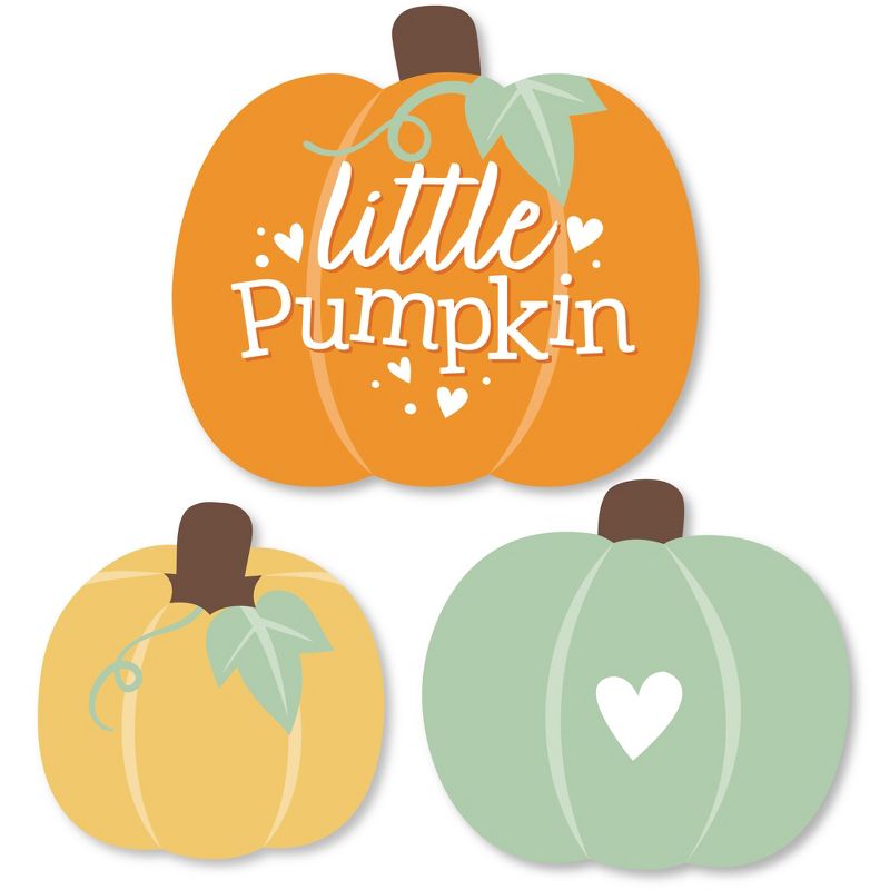 Big Dot of Happiness Little Pumpkin - DIY Shaped Fall Birthday Party or Baby Shower Cut-Outs - 24 Count, 1 of 6