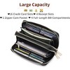 BEAFUP Women's Wallet,Creative Floral PrintLarge Capacity Double Zip Leather Wallet,RFID Blocking and Wristlet,(Random Print) - 4 of 4