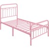 Yaheetech Metal Platform Bed Frame with Vintage Headboard and Footboard - 2 of 4