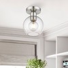 Livex Lighting Downtown 1 - Light Semi-Flush Mount in  Brushed Nickel - 3 of 4