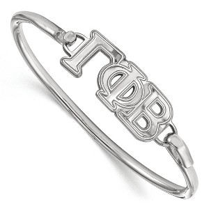 Black Bow Jewelry Sterling Silver Gamma Phi Beta Greek Life Bangle Bracelet 8 Inch - 1 of 3