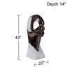 John Timberland Graceful Form Modern Zen Bubbler Curled Female Outdoor Floor Water Fountain with LED Light 43" for Yard Garden Patio Home Deck Porch - 4 of 4