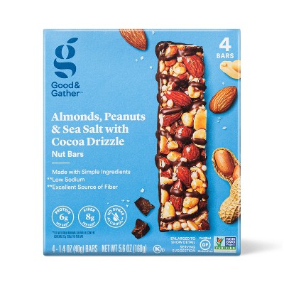 Almond, Peanuts & Sea Salt Nut Bars - 4ct - Good & Gather™