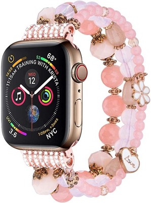 Worryfree Gadgets Apple Watch Replacement Band for iWatch Series 8/7/6/5/4/3/2/1 Series SE Stretchable Fashion Wristband for Women Girls
