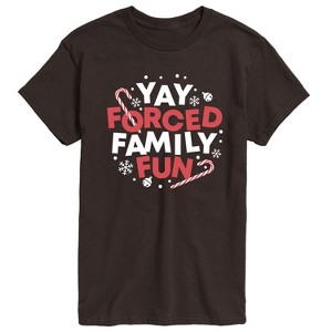 Men's - Instant Message - Yay Forced Family Fun Short Sleeve Graphic T-Shirt - 1 of 4