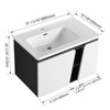 SEVOBAL Bathroom Storage Cabinets, Bathroom Vanity, 32 Inch Bathroom Vanity with Sink, Wall-Mounted Bathroom Sink Cabinet with Soft-Close Cabinet - 4 of 4