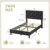 Garvee Upholstered Bed, Heavy-Duty Platform w/Wood Slats, No Box Spring/Noise-Free/Easy Assembly - 2 of 4