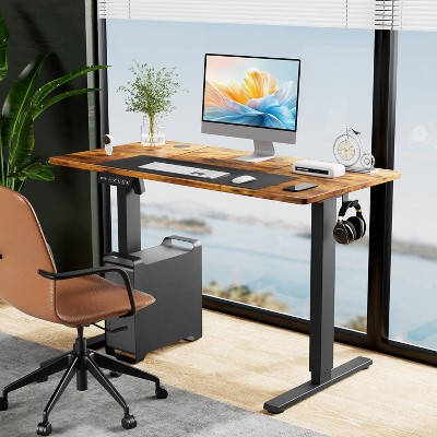 KTMBDW Electric Standing Desk, Adjustable Height Stand up Desk, 23.6x63 Inches Sit Stand Home Office Desk with Splice Board