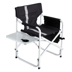Sevobal Outdoor Portable Chairs Padded Folding Chair Set with Side Table Storage Pockets for Patio Garden Camping, Multicolored, 34.83"*18.9"*31.5" - 1 of 4