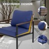 EAGLE PEAK Sunset Dune Collection Modern Patio Furniture Chair, Wicker Metal Outdoor Dining Chairs - 4 of 4