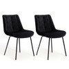 CENGHU Velvet Dining Chairs Set of 2, Modern Dining Room Chairs with Metal Legs, Upholstered Dining Chair for Kitchen, Living, Dining Room - 2 of 4