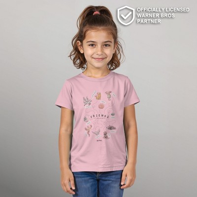 Harry Potter Girl's Harry Potter Animals and Pets from Hogwarts T-Shirt - Light Pink - Large — фото 2