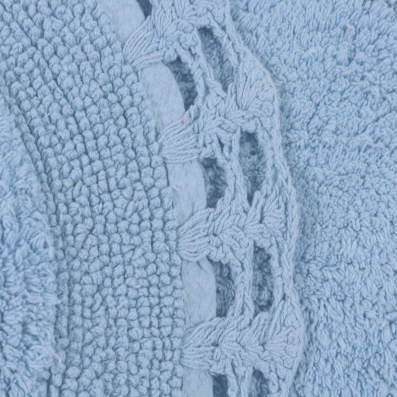 Hampton Crochet Collection Cotton Reversible Tufted Bath Rug - Home Weavers, 4 of 5
