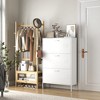 Ridstar 49 in. H Modern Shoe Storage Cabinet with 3 Flip Drawers & Metal Frame For Entryway, Hallway & Foyer-White - 2 of 4