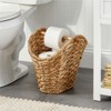 mDesign Rustic Farmhouse Rice Weave Hyacinth Toilet Paper Holder