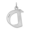 Black Bow Jewelry Sterling Silver Karlie Collection Artisan Block Initial Charm Letter D - 3 of 4