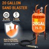 Sand Blaster Cabinet Kit, 110 PSI Abrasive Blasting Machine with 4 Ceramic Nozzles & Oil-Water Separator - 4 of 4