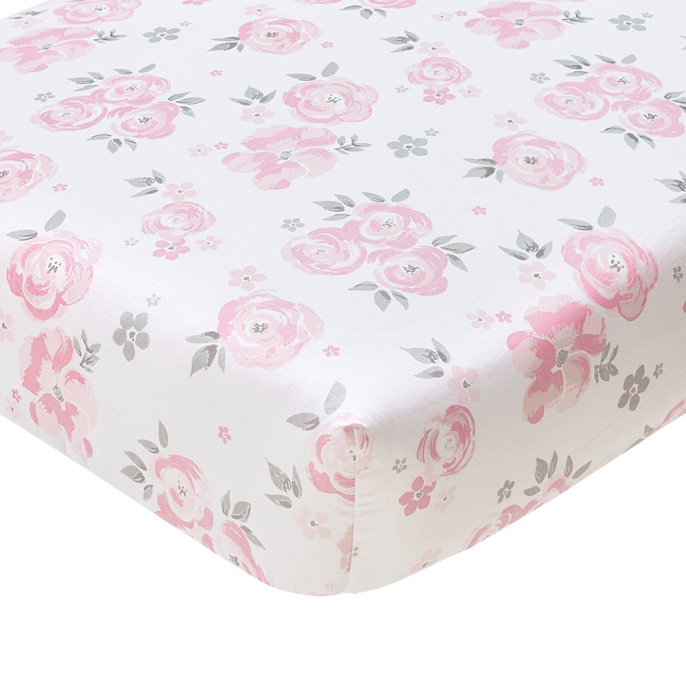 Photos - Bed Linen Wendy Bellissimo Floral Savannah Fitted Crib Sheet