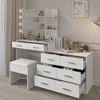 KTMBDW Large Makeup Vanity with Lights, Vanity Desk with Mirror and LED Light, Makeup Table with Drawers and Storage Shelves For Bedrooms - 3 of 4