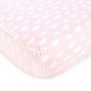 Hudson Baby Infant Girl Cotton Fitted Crib Sheet, Girl Farm Animal, One Size - 2 of 3