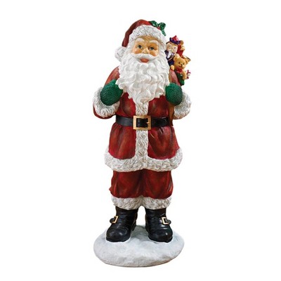 Festive Santa Claus Resin Holiday Statue with Toys
