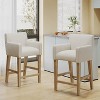 Set of 2 Bar Stool Upholstered Counter Stool Dining Chair Pub Stool -ModernLuxe - 2 of 4