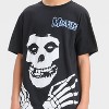 Boys' Misfits Skeleton Short Sleeve Graphic T-Shirt - Black - 2 of 4