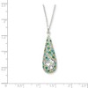 Black Bow Jewelry Rhodium Plated Sterling Silver & CZ Cheerdrop Necklace, 18 Inch - 2 of 4