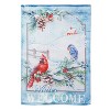 Evergreen Garden Flag Snow Country Birds  Lustre Double Sided Indoor Outdoor Decor 18" x 12.5" - 2 of 2