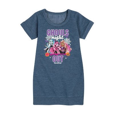 - Mattel - Ghouls Night Out Graphic Short Sleeve Fleece Dress