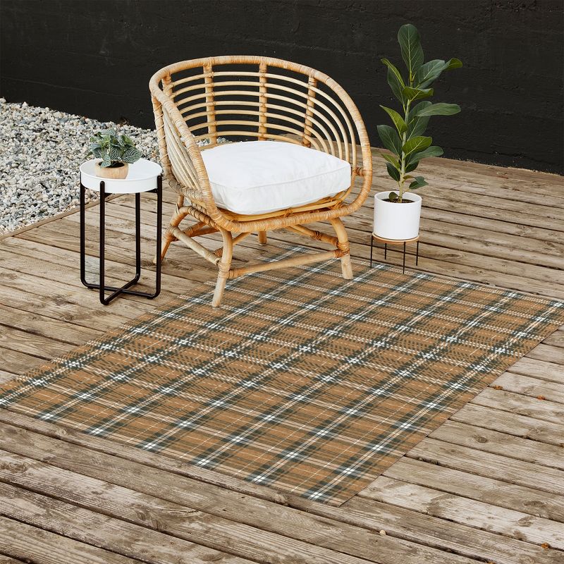 Little Arrow Design Co fall plaid brown olive Rug - Deny Designs, 3 of 4