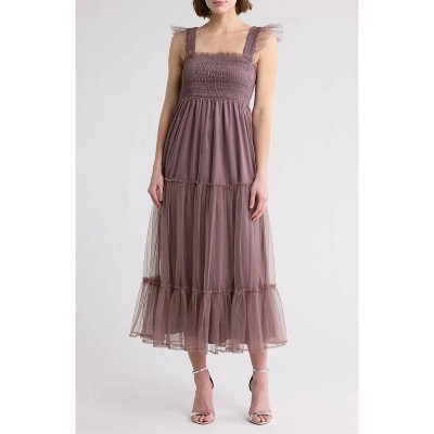 Women's Dreamy Nights Tiered Midi Dress - WISHLIST