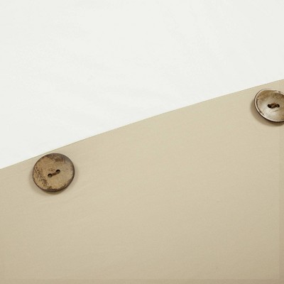 King Linen Button Cotton Farmhouse Comforter Set