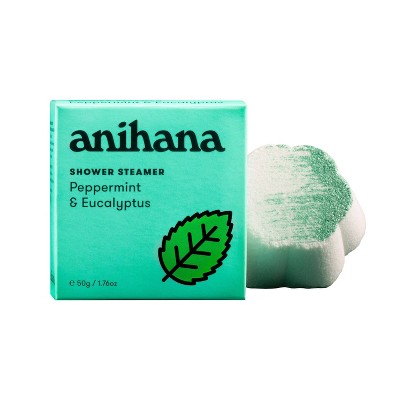 anihana Shower Steamer Bath Soak - Peppermint and Eucalyptus - 1.76oz