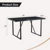 Gulches 55-Inch Minimalist Retro Dining Table, Black Textured MDF Tabletop with Black Metal Legs, Dining & Working, Fits Various Home Styles - 2 of 4