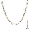Steeltime 24" two tone stainless steel and 18k gold plated figaro chain - 3 of 4