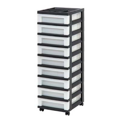 Iris Usa 7 Drawers Plastic Storage Rolling Cart With Drawer, White : Target