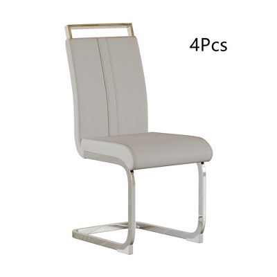 Anybear Modern Dining Chairs,PU Faux Leather High Back Upholstered Side Chair for Dining Room,Set of 4
