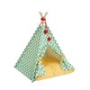 ZEZE Checkered Tent Pet House-Green - 2 of 4